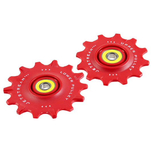 Tripeak road derailleur pulley 12-14 teeth ceramic 12s. Shimano Dura-Ace R9200 - Ultegra R8100 - 105 R7100 Red