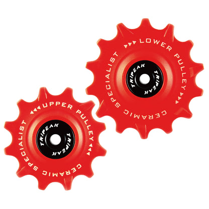 Tripeak 12-14 tooth ceramic 12sp. SRAM AXS red road derailleur pulley