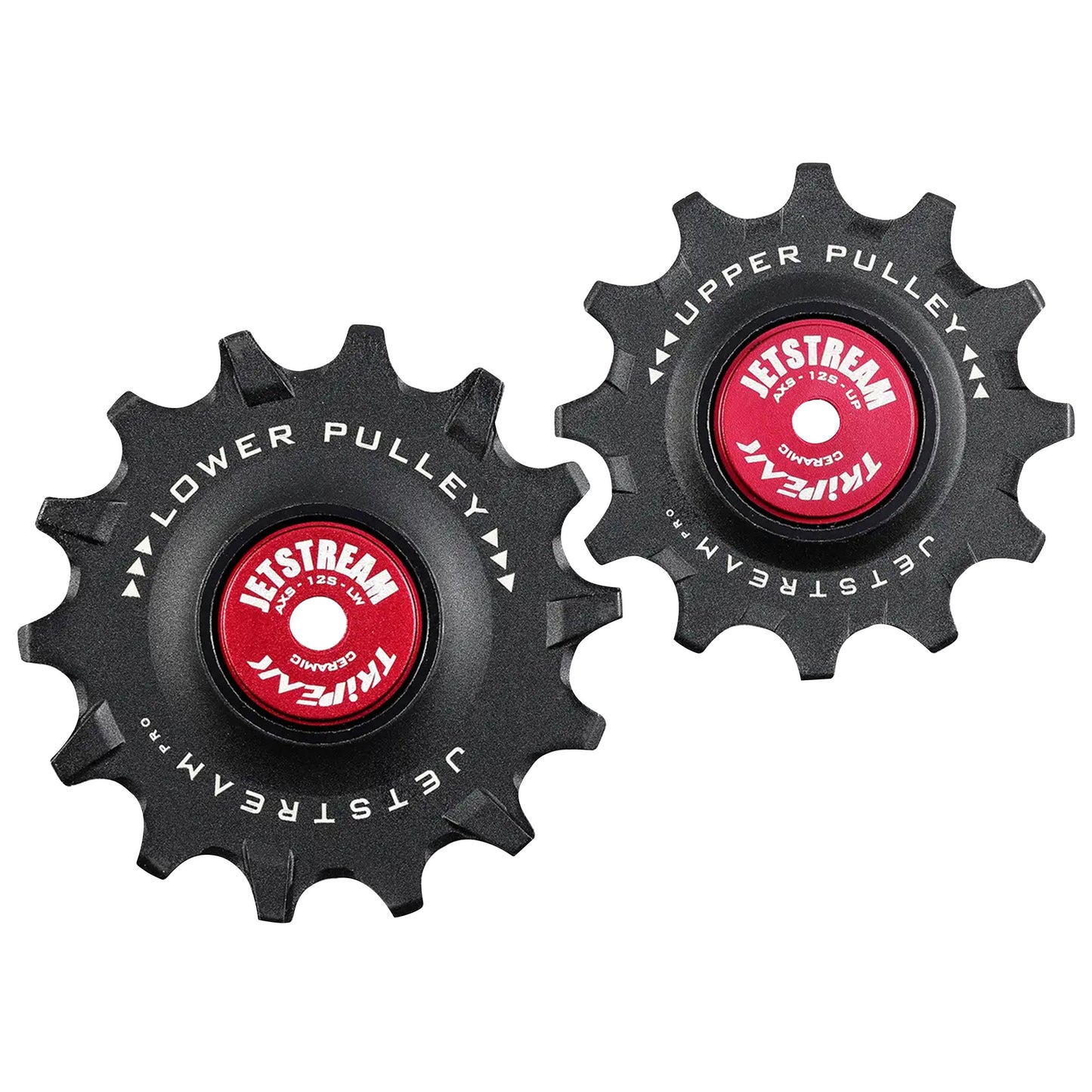 Tripeak 12-14 tooth ceramic 12s road derailleur pulley. Sram axs black