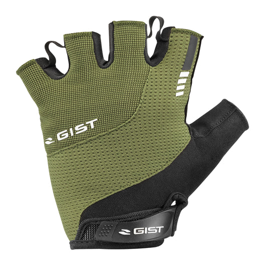 Gants vélo court Gist Kontrol été vert militaire