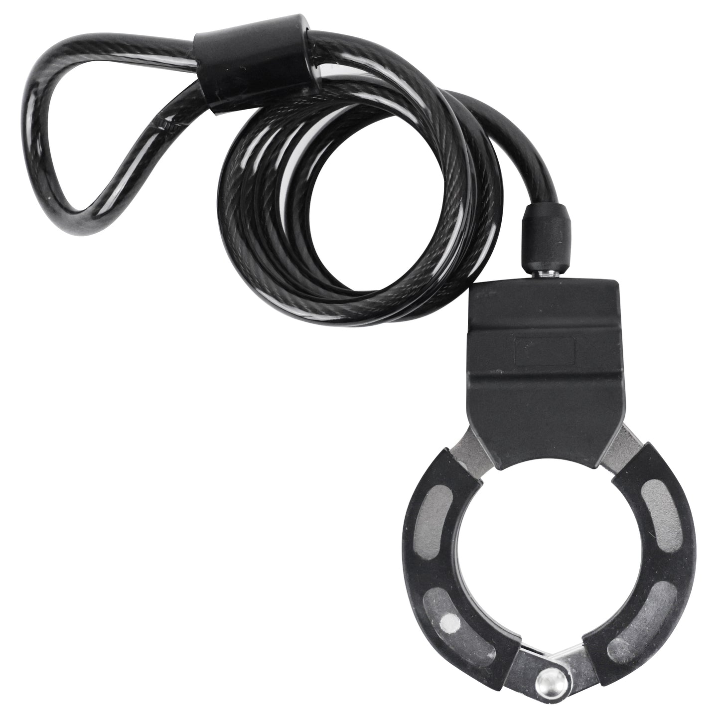 Antivol vélo - trottinette câble à bouclé avec menotte diam 8 mm l1m - livré avec 2 clés -niveau sécurité 6