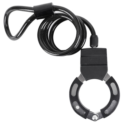 Antivol vélo - trottinette câble à bouclé avec menotte diam 8 mm l1m - livré avec 2 clés -niveau sécurité 6
