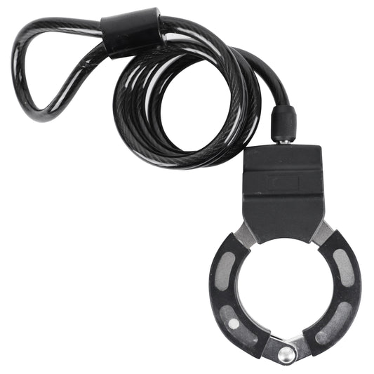 Antivol vélo - trottinette câble à bouclé avec menotte diam 8 mm l1m - livré avec 2 clés -niveau sécurité 6