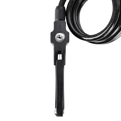 Antivol vélo - trottinette câble à bouclé avec menotte diam 8 mm l1m - livré avec 2 clés -niveau sécurité 6