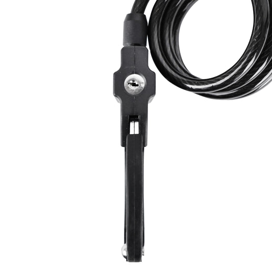 Antivol vélo - trottinette câble à bouclé avec menotte diam 8 mm l1m - livré avec 2 clés -niveau sécurité 6