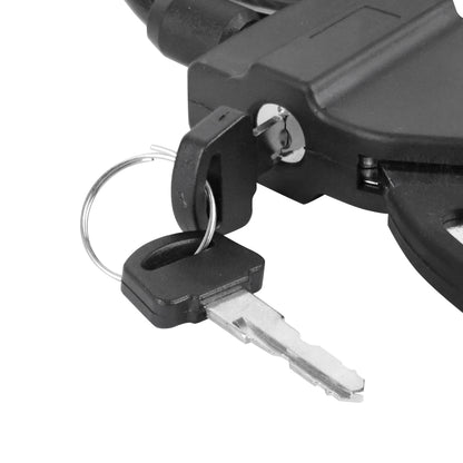 Antivol vélo - trottinette câble à bouclé avec menotte diam 8 mm l1m - livré avec 2 clés -niveau sécurité 6