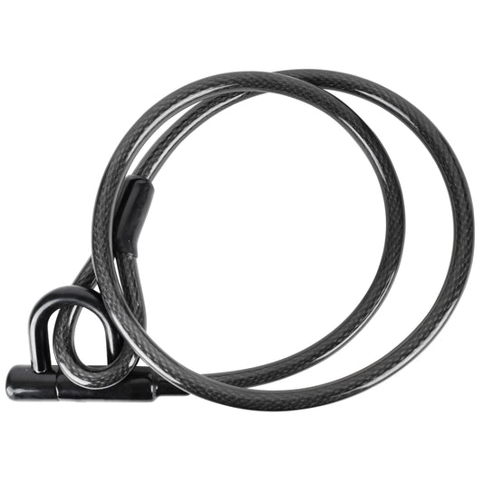 Antivol vélo - trottinette câble-u à clé diam 15 mm l 1,50 m noir livré avec 2 clés - niveau sécurité 7