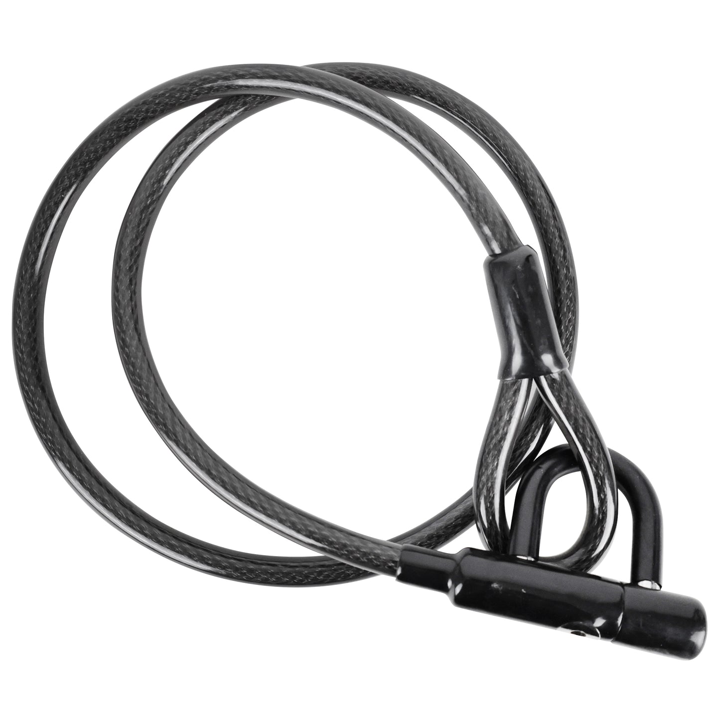 Antivol vélo - trottinette câble-u à clé diam 15 mm l 1,50 m noir livré avec 2 clés - niveau sécurité 7