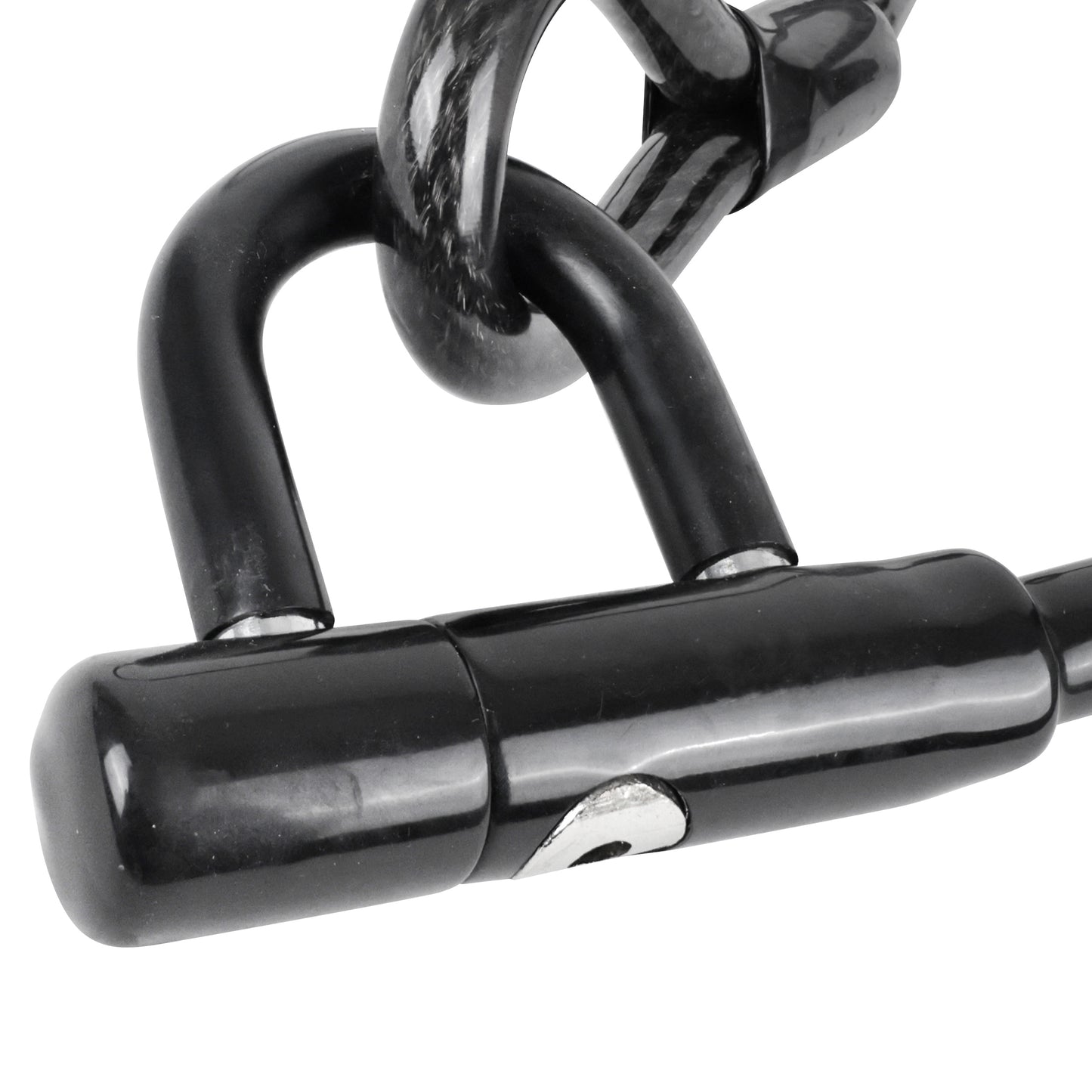 Antivol vélo - trottinette câble-u à clé diam 15 mm l 1,50 m noir livré avec 2 clés - niveau sécurité 7