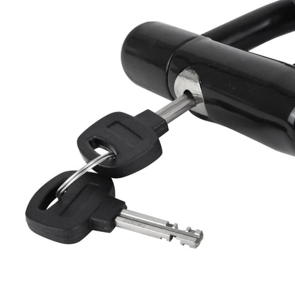 Antivol vélo - trottinette câble-u à clé diam 15 mm l 1,50 m noir livré avec 2 clés - niveau sécurité 7