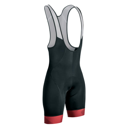 Cuissard court Gist climber à bretelles fond 3 density noir bords rouge (5114)