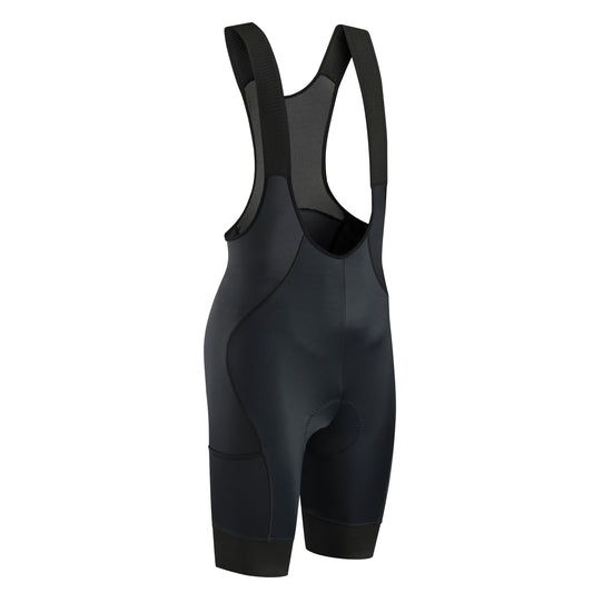 Gist Free Ride Discover short MTB bib shorts with ergonomic HD chamois, black with black trim (5125)