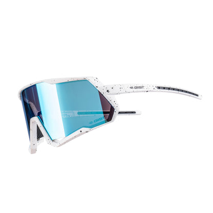 Lunettes vélo adulte Gist Mask blanc verre bleu