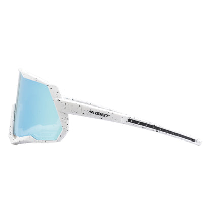 Lunettes vélo adulte Gist Mask blanc verre bleu