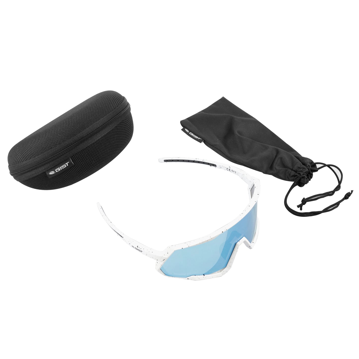 Lunettes vélo adulte Gist Mask blanc verre bleu