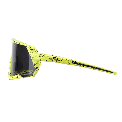 Lunettes vélo adulte Gist Mask jaune fluo verre noir