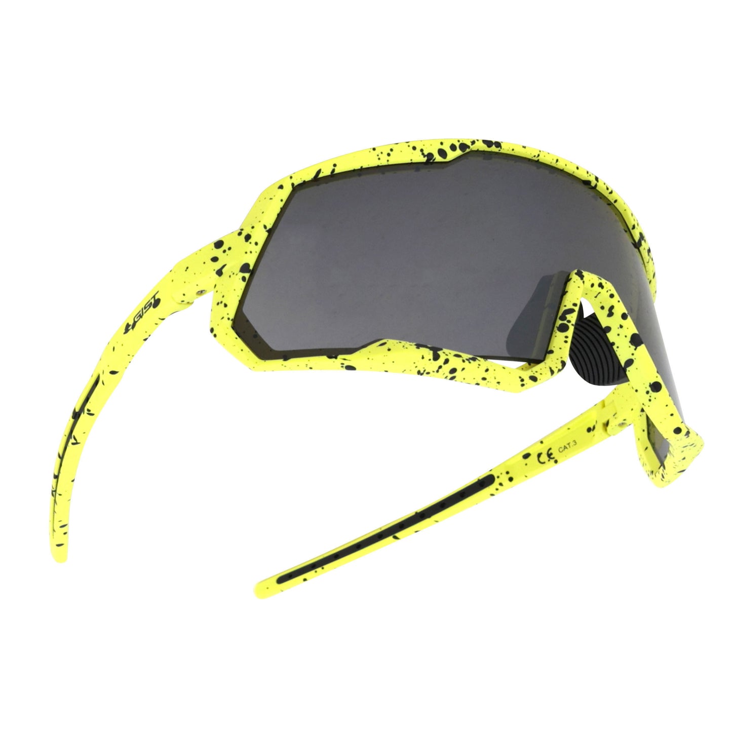 Lunettes vélo adulte Gist Mask jaune fluo verre noir