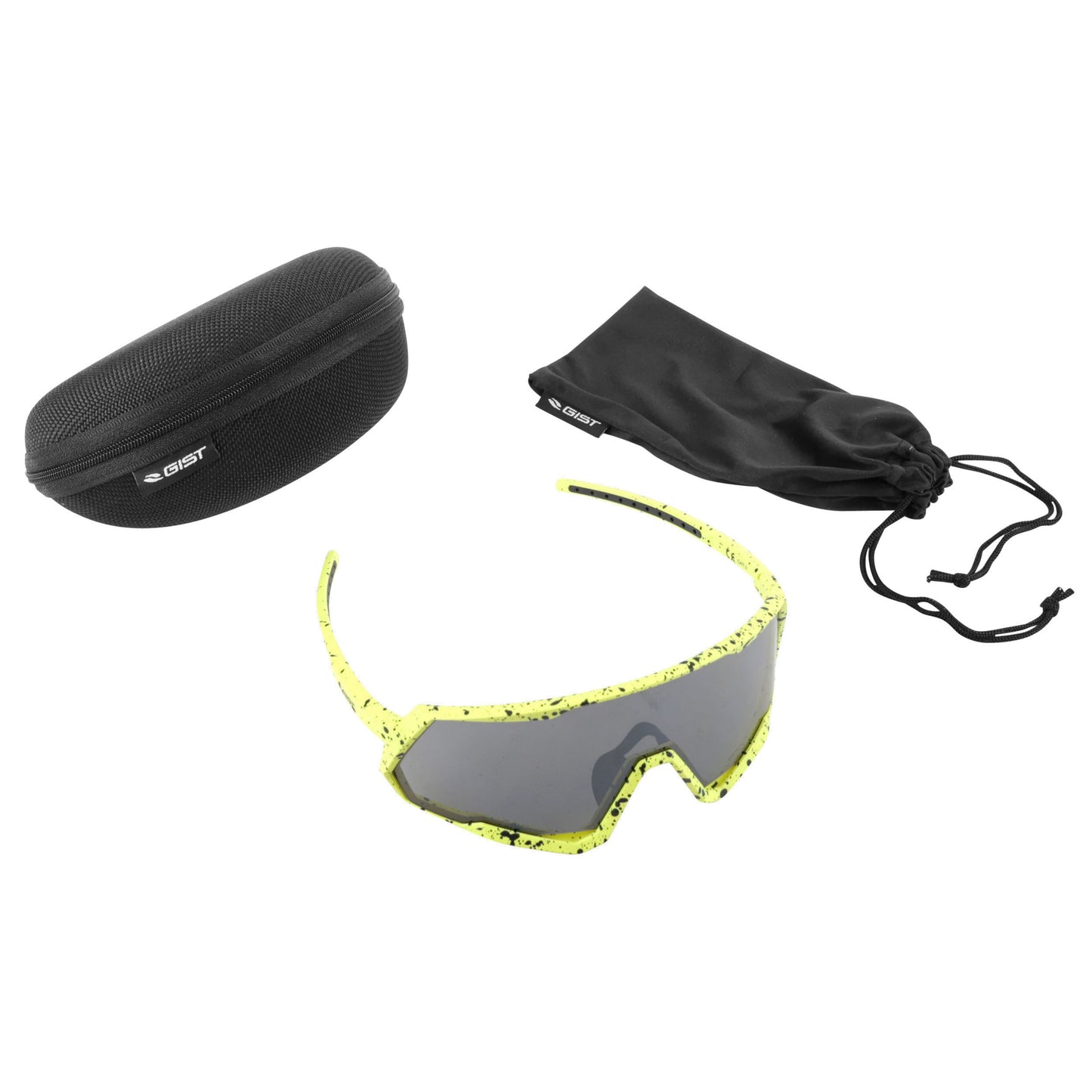 Lunettes vélo adulte Gist Mask jaune fluo verre noir