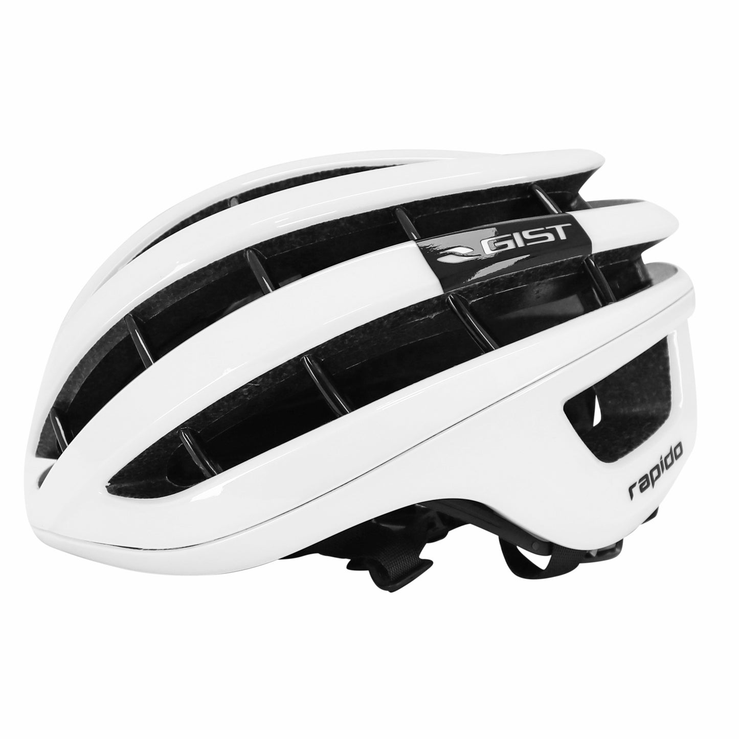 Gist Road Rapido Adult Cycling Helmet Gloss White (MTB - Gravel Compatible)