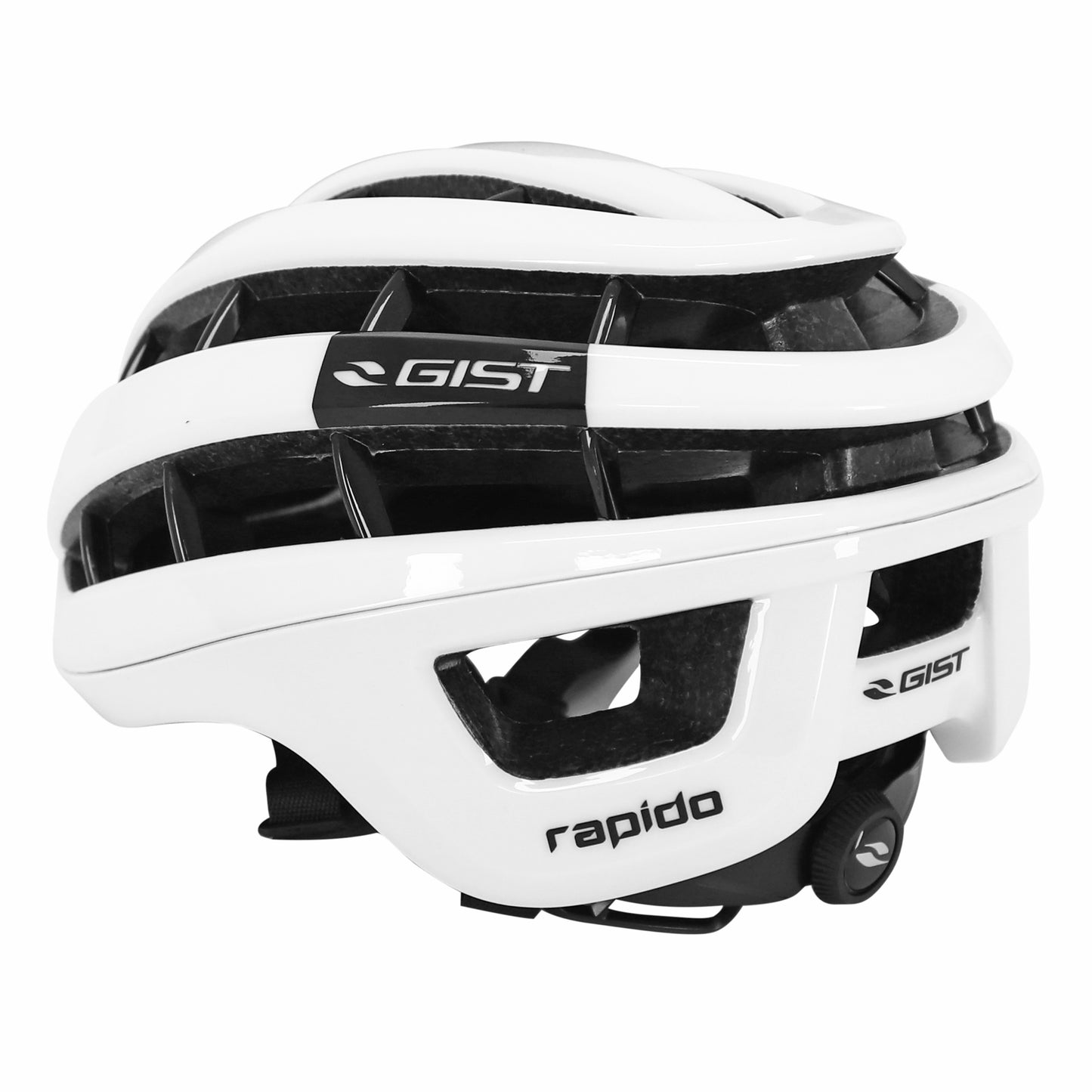 Gist Road Rapido Adult Cycling Helmet Gloss White (MTB - Gravel Compatible)
