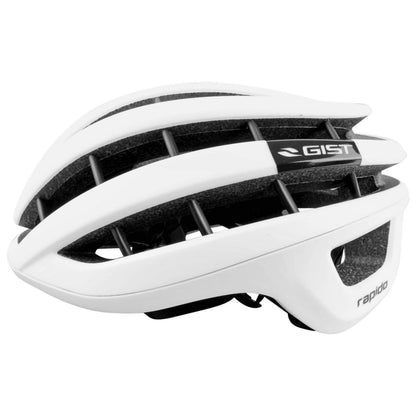 Gist Rapido White Matte Adult Road Cycling Helmet (MTB - Gravel Compatible)