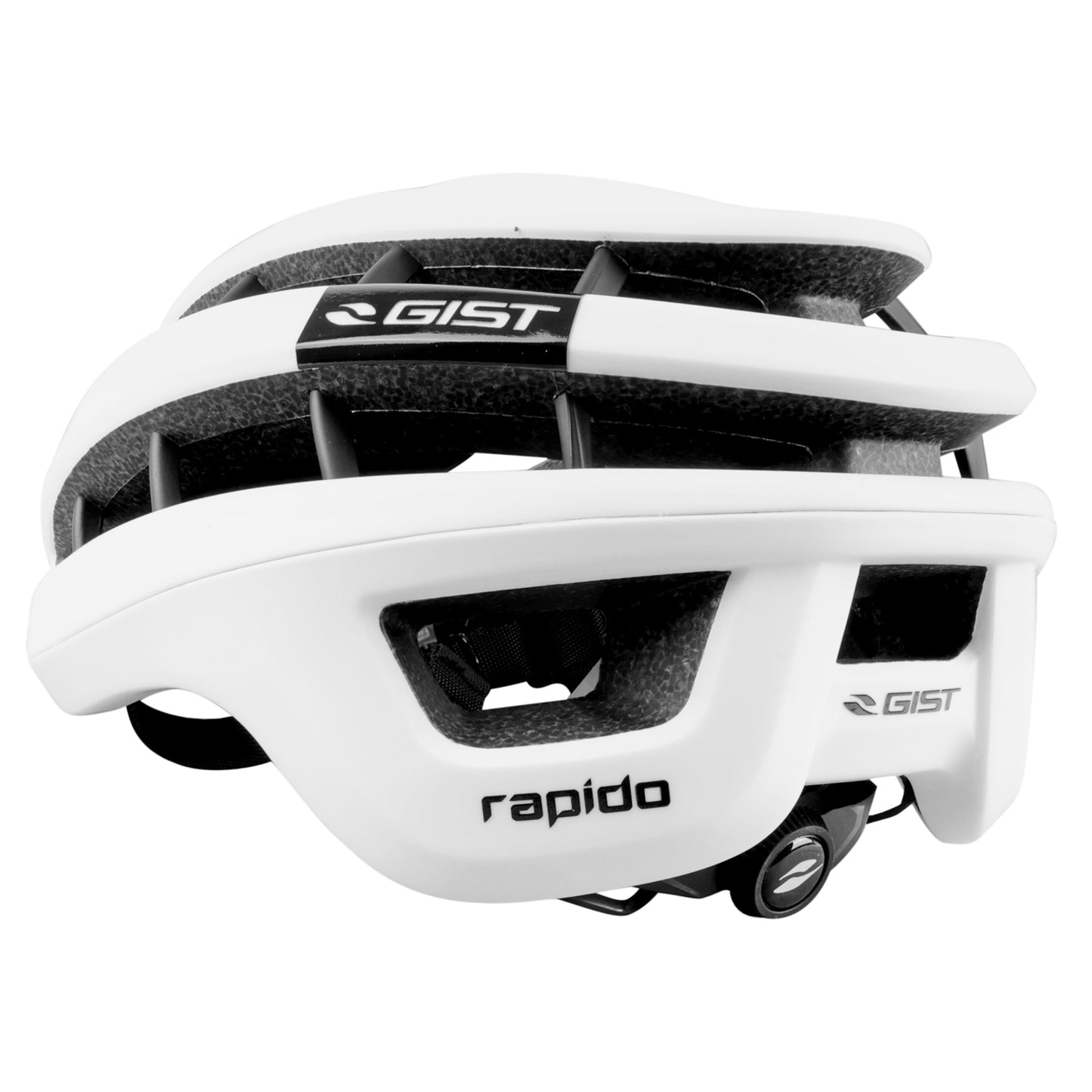 Gist Rapido White Matte Adult Road Cycling Helmet (MTB - Gravel Compatible)