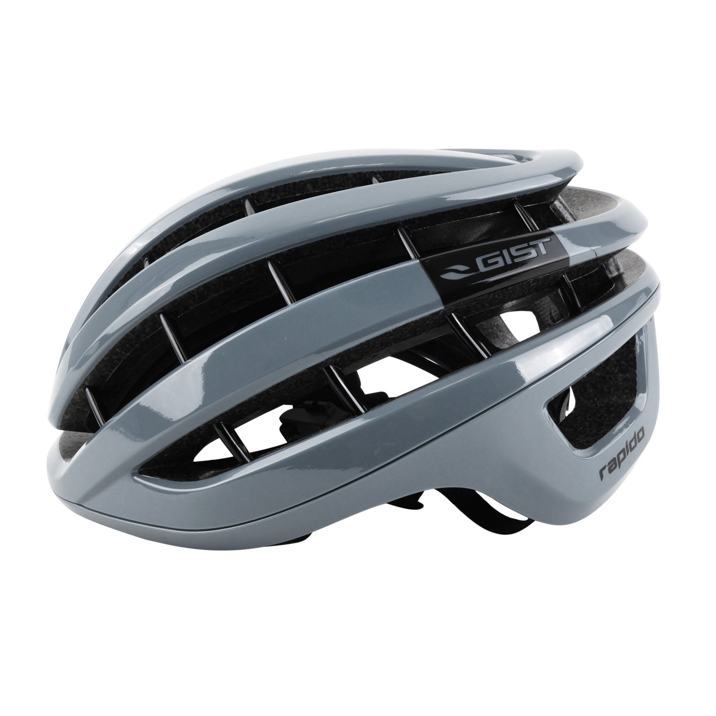 Gist Rapido Adult Road Cycling Helmet Glossy Grey (MTB - Gravel Compatible)