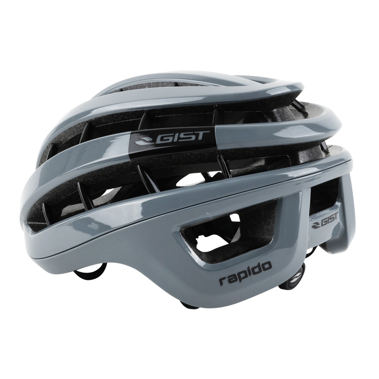 Gist Rapido Adult Road Cycling Helmet Glossy Grey (MTB - Gravel Compatible)