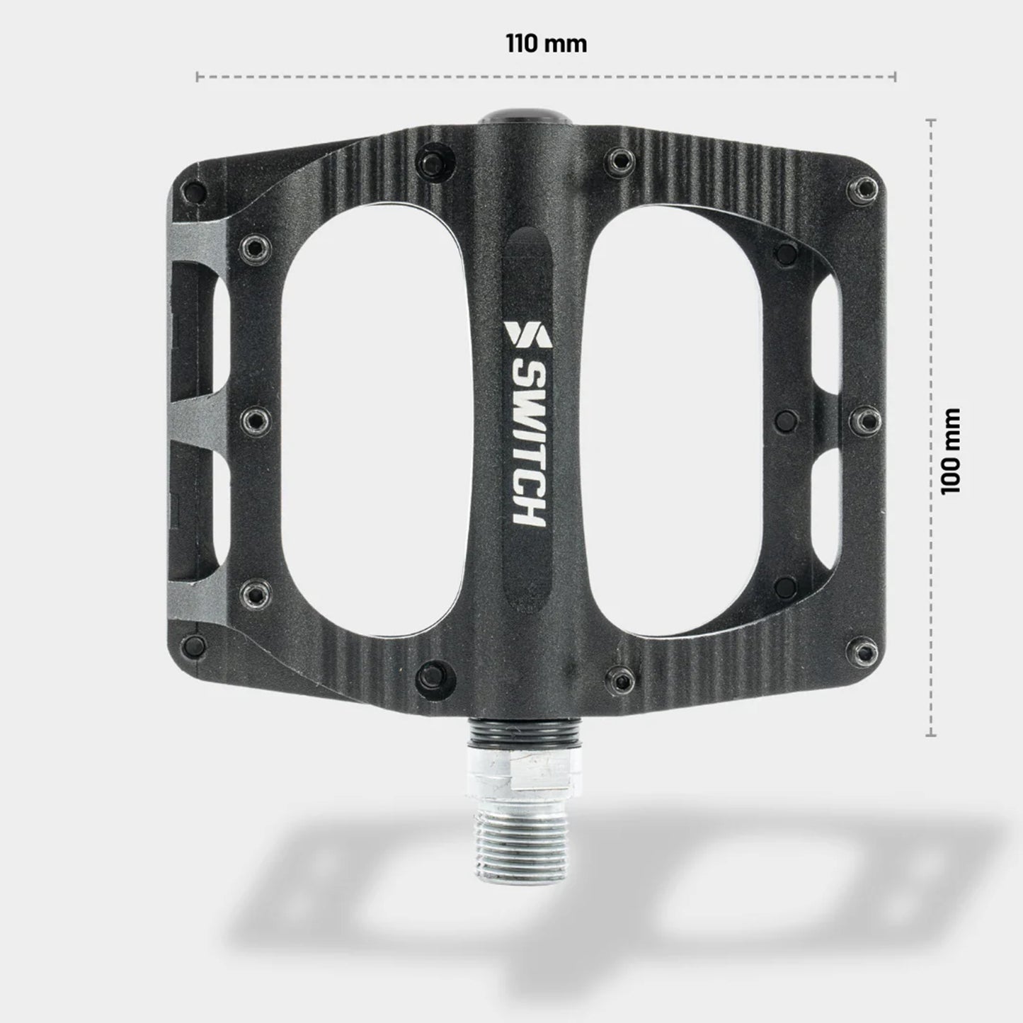 Pédale VTT BMX Switch XL Freeride alu CNC noir 9/16