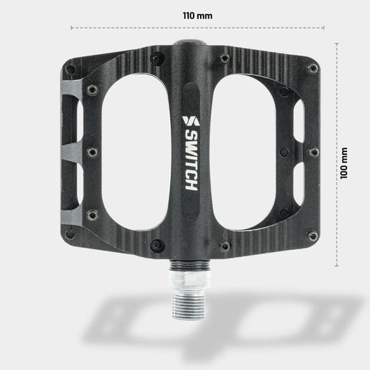 Pédale VTT BMX Switch XL Freeride alu CNC noir 9/16