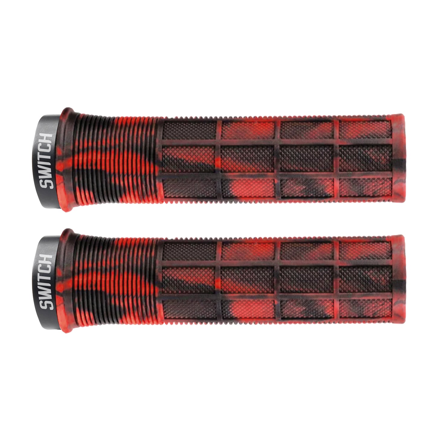 City MTB Switch Supergrip lock-on grips smoked red