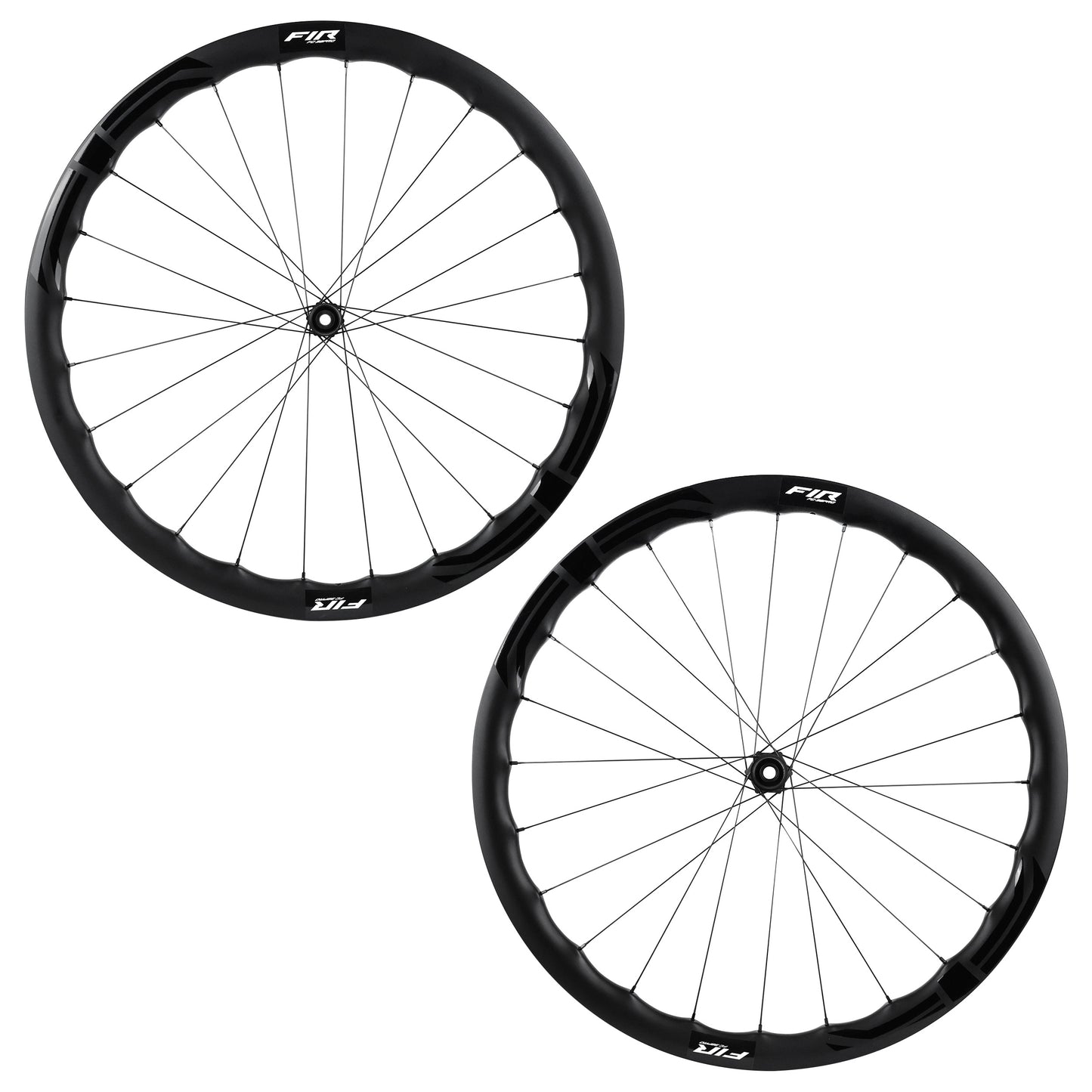 Roues route disque 700 Fir FC 38 Pro Centerlock carbone noir Shimano 12V