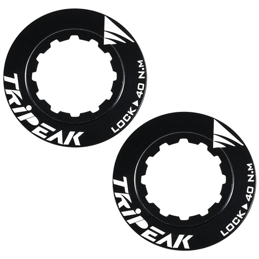 Tripeak ultralight aluminum Centerlock brake disc lockring 7g black - internal tightening (sold in pairs)