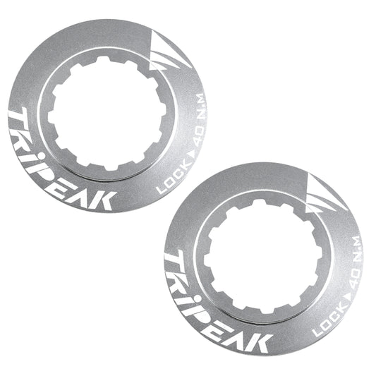 Tripeak ultra-light 7g silver Centerlock brake disc lockring - internal tightening (sold as a pair)