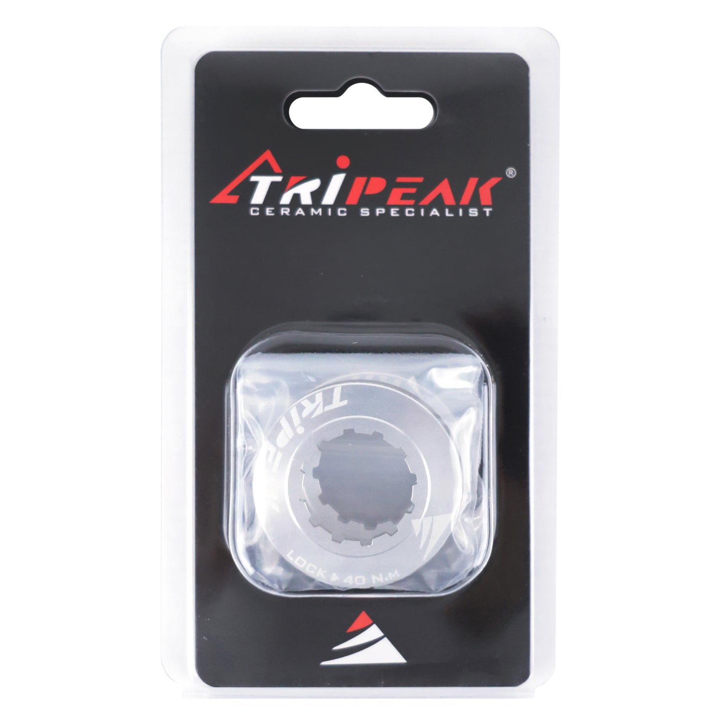 Tripeak ultra-light 7g silver Centerlock brake disc lockring - internal tightening (sold as a pair)