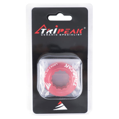 Tripeak ultra-light 7g pink aluminum Centerlock disc brake lockring - internal tightening (sold as a pair)