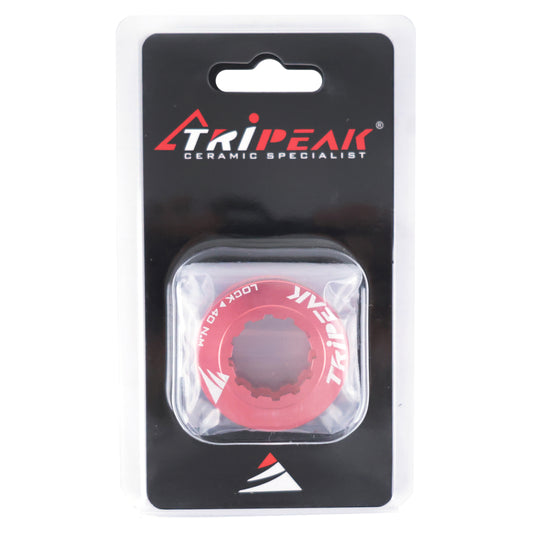Tripeak ultra-light 7g pink aluminum Centerlock disc brake lockring - internal tightening (sold as a pair)