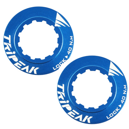 Tripeak ultra-light 7g Centerlock aluminum brake rotor lockring dark blue - internal tightening (sold in pairs)