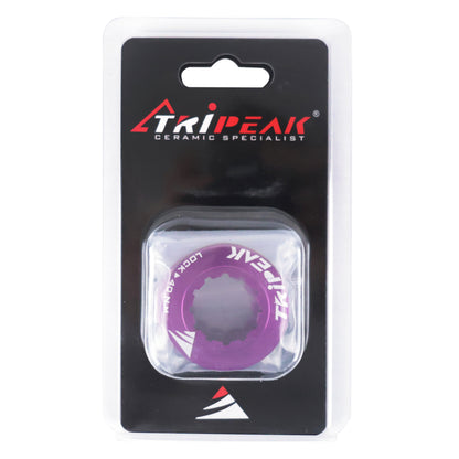 Tripeak Centerlock ultra-light 7g purple aluminum disc brake lockring - internal tightening (sold in pairs)