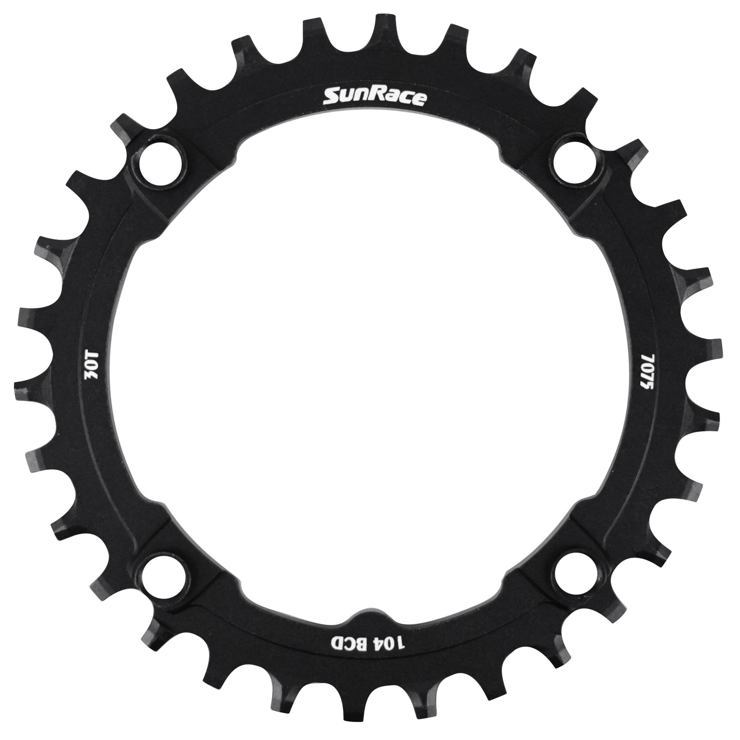 Plateau VTT 4 bras D104 pour SunRace mono 30D NW alu