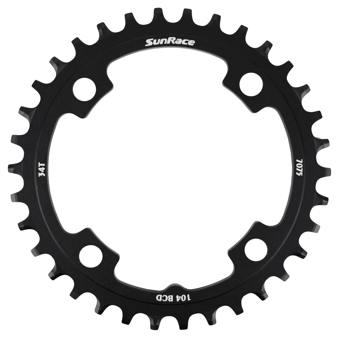 Plateau VTT 4 bras D104 pour SunRace mono 34D NW alu
