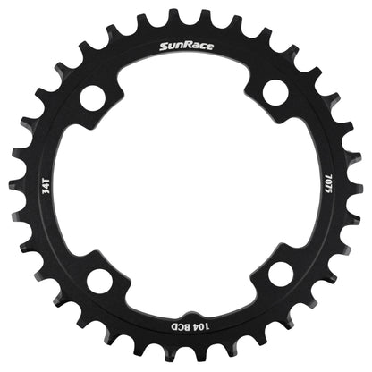 Plateau VTT 4 bras D104 pour SunRace mono 34D NW alu