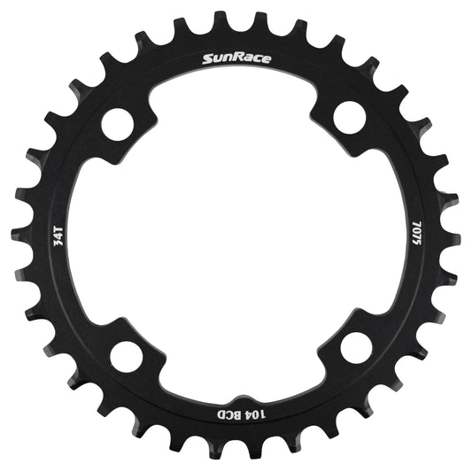 Plateau VTT 4 bras D104 pour SunRace mono 34D NW alu