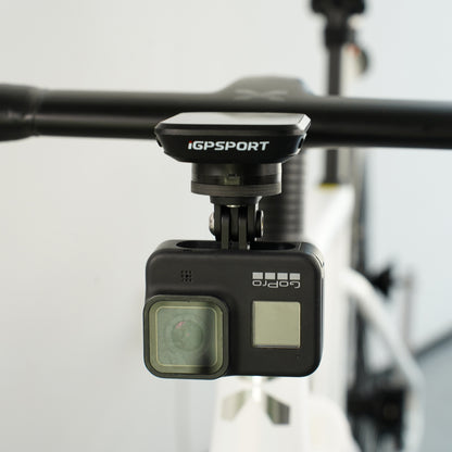 Support for Igpsport M82s bike computer and front light, integrated road handlebar-stem mount for bike computer