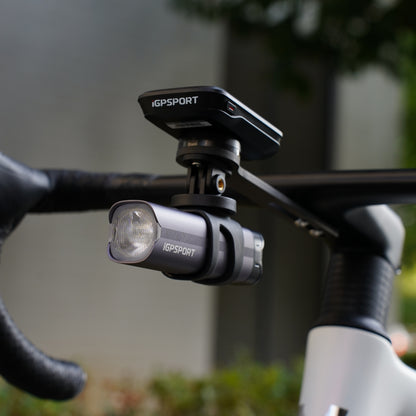 Support for Igpsport M82s bike computer and front light, integrated road handlebar-stem mount for bike computer