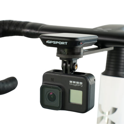Support for Igpsport M82s bike computer and front light, integrated road handlebar-stem mount for bike computer