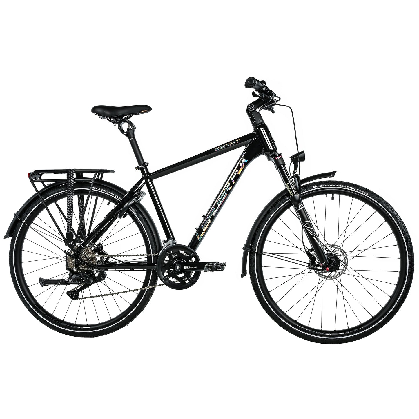 Vélo musculaire VTC 28 Leader Fox Espirit homme noir 9V