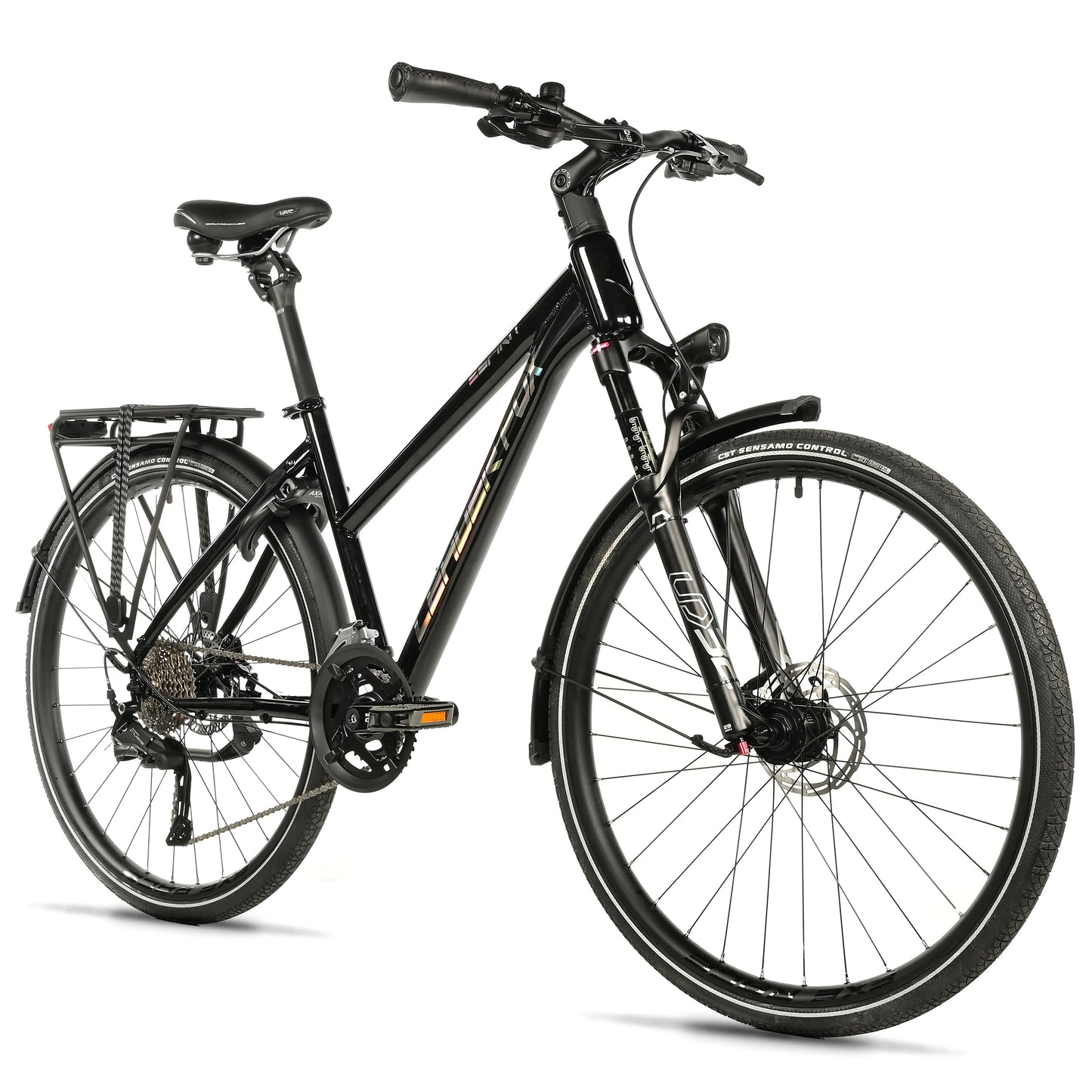 Vélo musculaire VTC 28 Leader Fox Espirit femme noir 9V