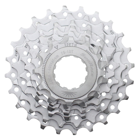 Cassette 7v. Sunrace r63 12-24 route pour Shimano-Sram nickel (12-13-14-16-18-21-24)
