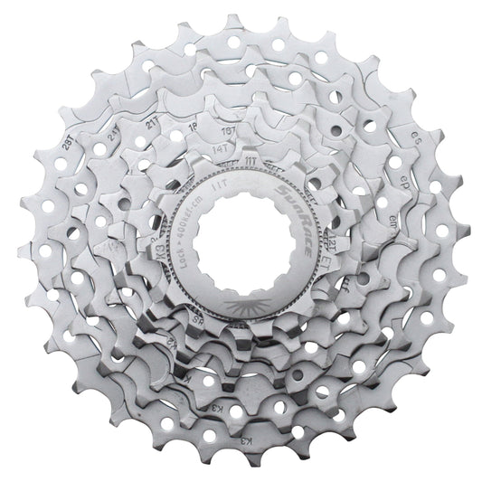 Cassette 8v. Sunrace r86 11-28 route pour Shimano-Sram nickel (11-12-14-16-18-21-24-28)
